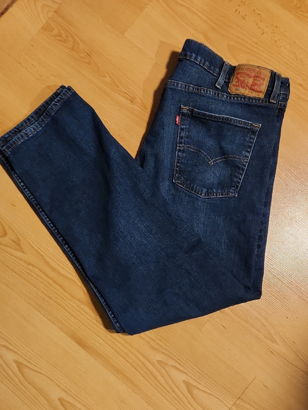 Levi's 505 Men's Dark Blue Straight-Leg Jeans Size 40x32